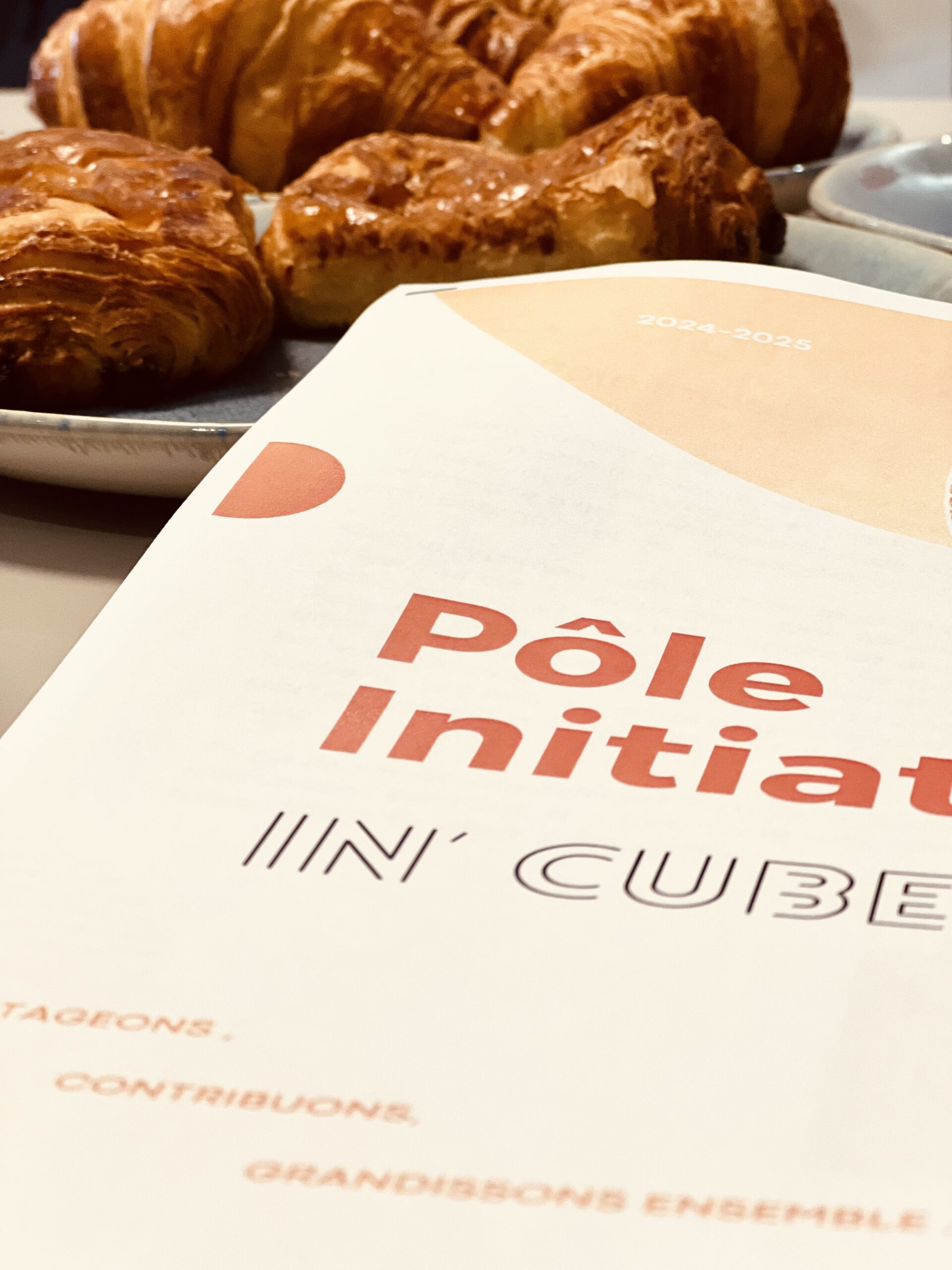 petit dej de la formation pole initiation catalogue et croissant